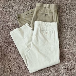 2 Pair Croft & Barrow Classic Easy-Care Stretch Flat-Front Pants